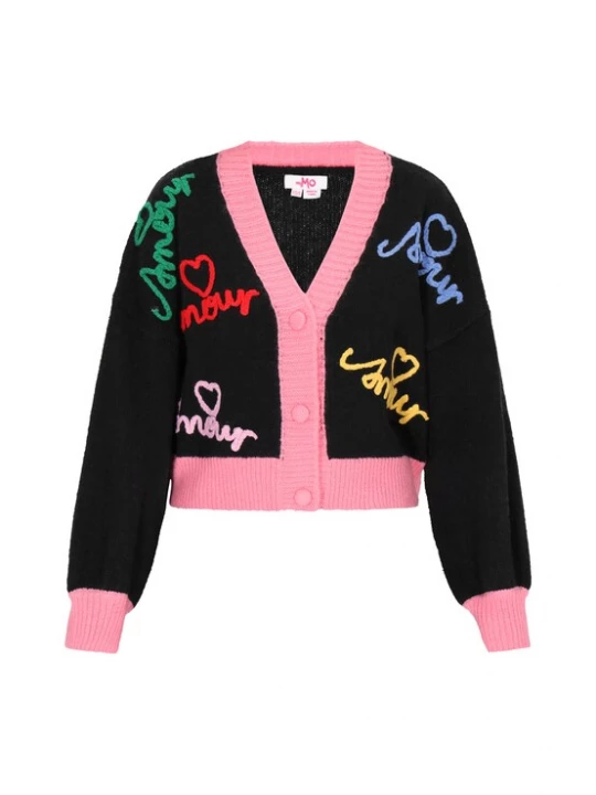 Foto van product MYMO Oversized vest jade groen / oudroze / rood / zwart
