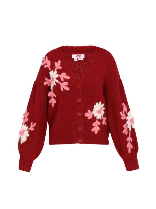 Foto van product MYMO Oversized vest pitaja roze / bourgogne / wit