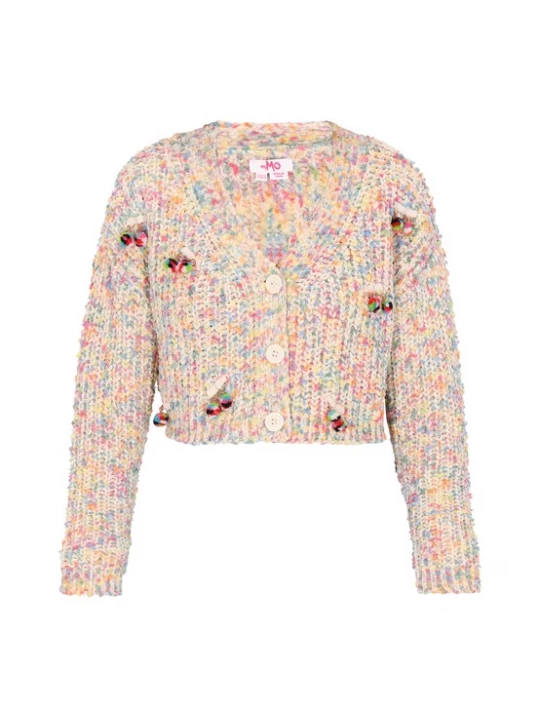 Foto van product MYMO Oversized vest 'Young Fashion' lichtblauw / geel / lavendel / wolwit