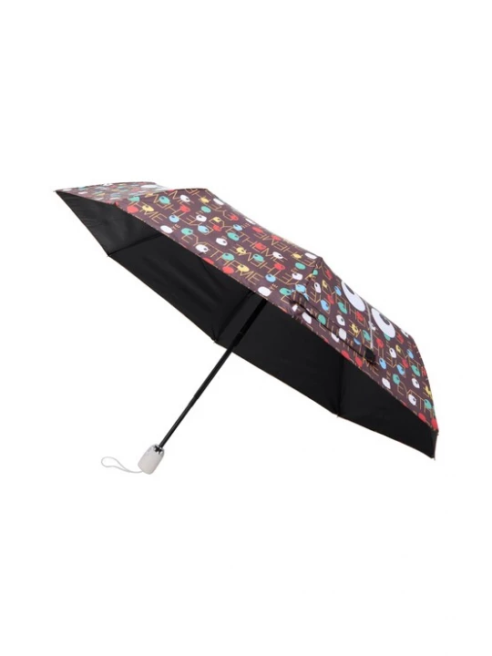 Foto van product MYMO Paraplu 'Pop Eyetheme' lichtblauw / bruin / geel / wit