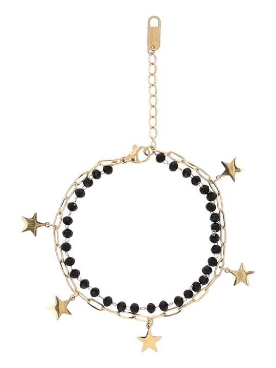 Foto van product myMo ROCKS Armband goud / zwart