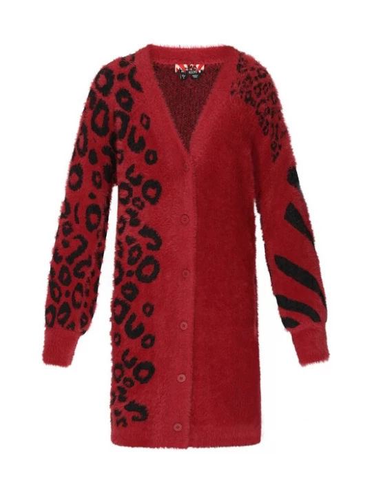 Foto van product myMo ROCKS Gebreid vest bourgogne / zwart