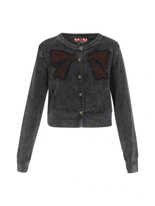 Foto van product myMo ROCKS Gebreid vest donkerbruin / zwart