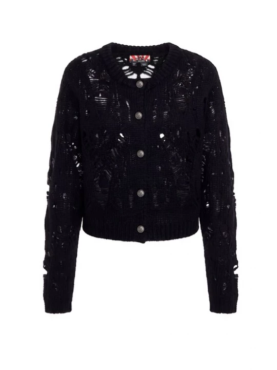Foto van product myMo ROCKS Gebreid vest 'Rocks' zwart