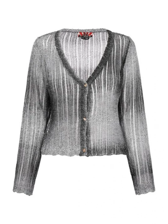 Foto van product myMo ROCKS Gebreid vest zilvergrijs / zwart