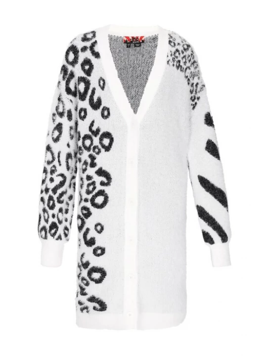 Foto van product myMo ROCKS Gebreid vest zwart / offwhite