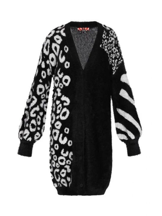 Foto van product myMo ROCKS Gebreid vest zwart / wit