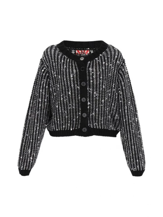 Foto van product myMo ROCKS Gebreid vest zwart / wit