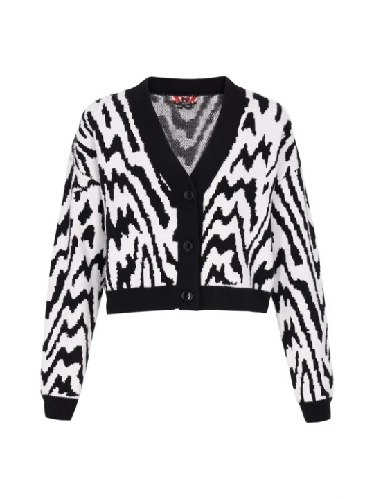 Foto van product myMo ROCKS Gebreid vest zwart / wit
