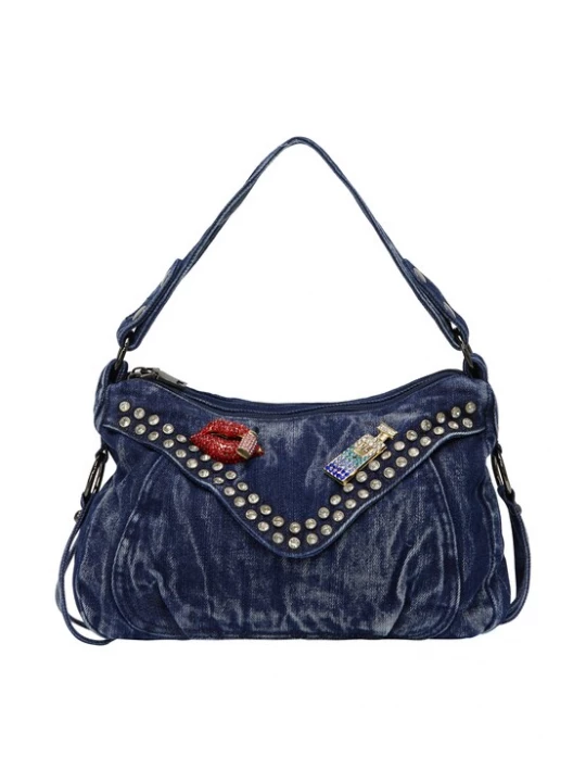 Foto van product nelice Handtas blauw denim