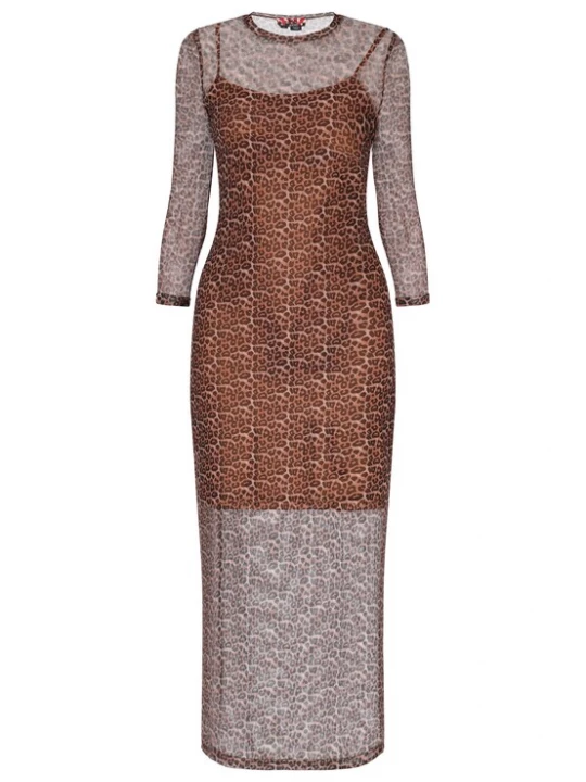 Foto van product myMo ROCKS Jurk 'Fashion Look' bruin / cappuccino / zwart