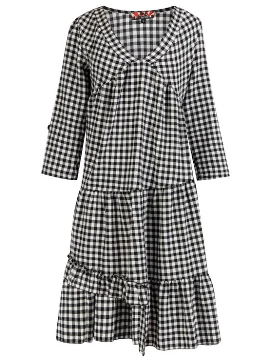 Foto van product myMo ROCKS Jurk 'Reiswood' zwart / wit