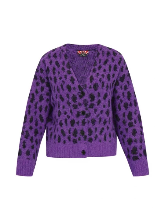 Foto van product myMo ROCKS Oversized vest donkerlila / zwart