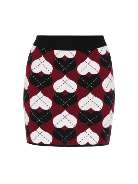 Foto van product myMo ROCKS Rok bourgogne / zwart / wit