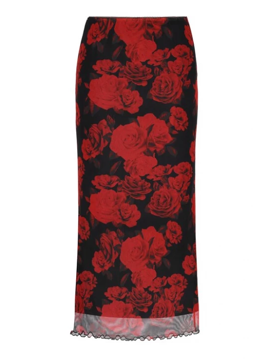 Foto van product myMo ROCKS Rok 'Fashion Look' antraciet / rood / zwart
