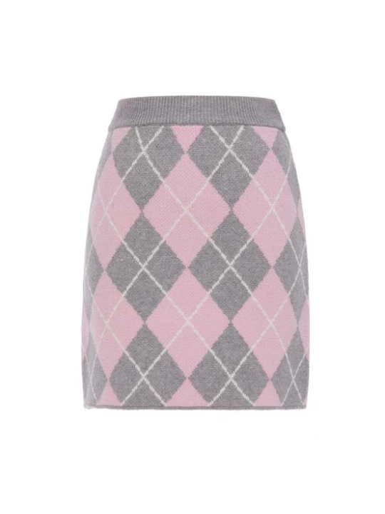 Foto van product myMo ROCKS Rok grijs gemêleerd / rosa / wit