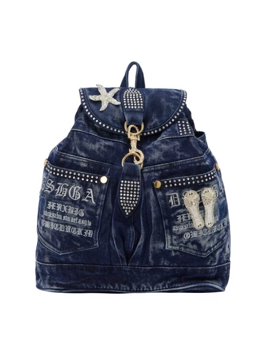 Foto van product myMo ROCKS Rugzak 'Rocks' blauw denim