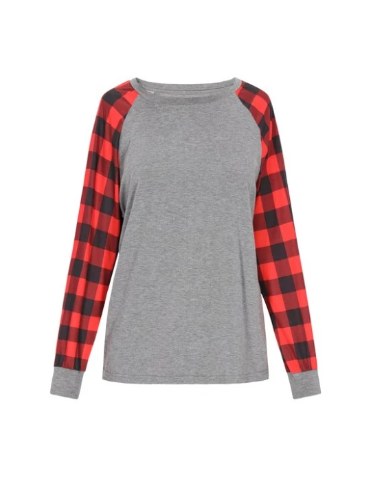 Foto van product myMo ROCKS Shirt 'Rock' grijs gemêleerd / rood / zwart