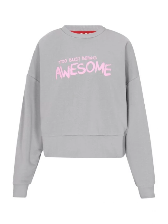 Foto van product myMo ROCKS Sweatshirt 'Comfy' grijs / rosa