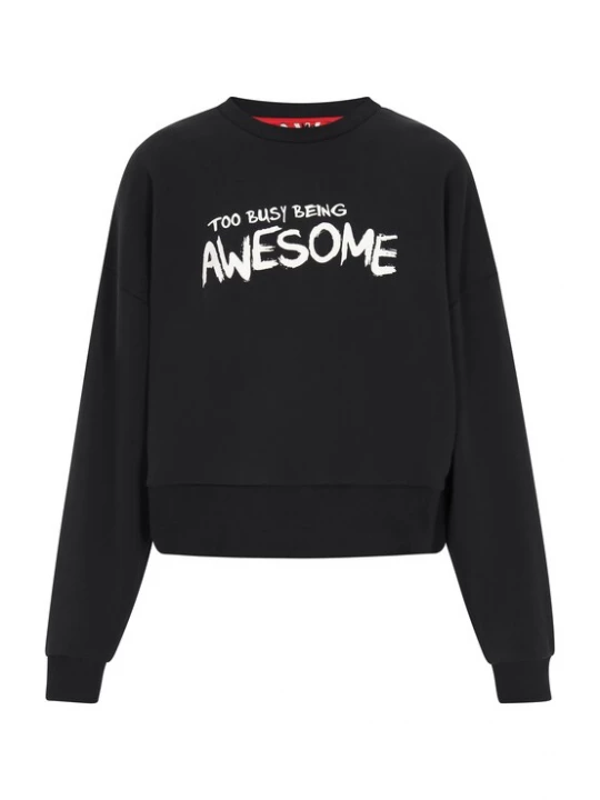 Foto van product myMo ROCKS Sweatshirt 'Comfy' zwart / wit