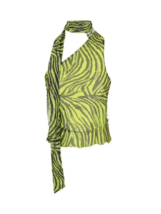 Foto van product myMo ROCKS Top 'Fashion Look' grasgroen / zwart