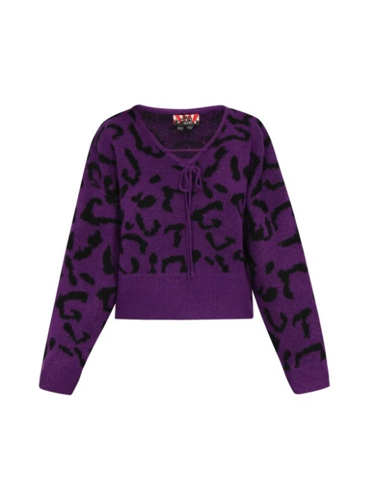 Foto van product myMo ROCKS Trui aubergine / zwart