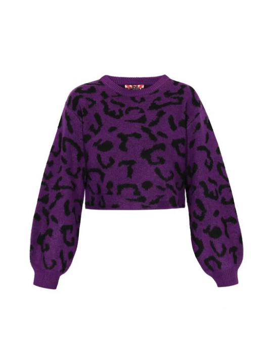 Foto van product myMo ROCKS Trui aubergine / zwart
