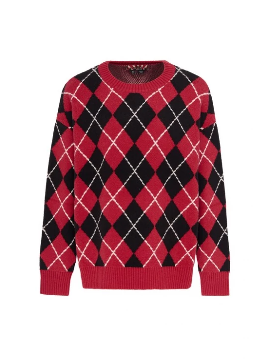 Foto van product myMo ROCKS Trui rood / zwart / wit
