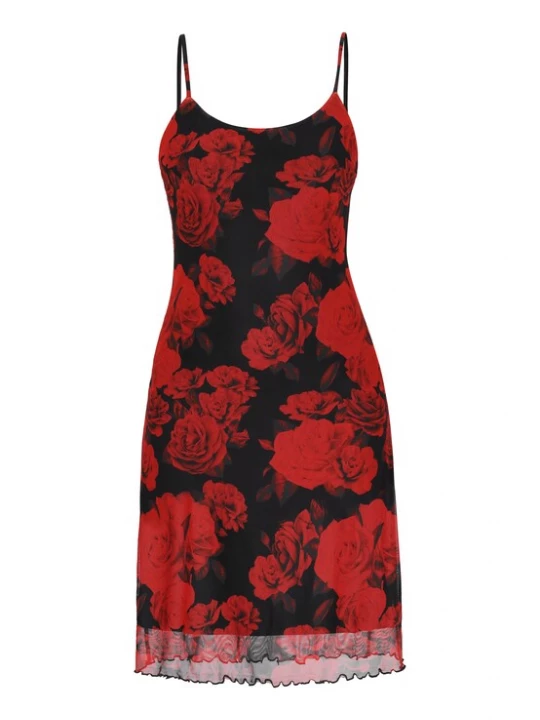 Foto van product myMo ROCKS Zomerjurk 'Valentine's Day' vuurrood / zwart