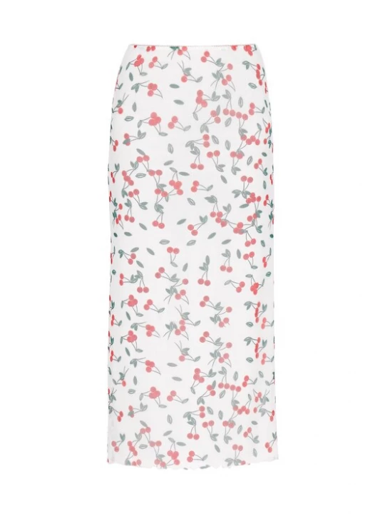 Foto van product MYMO Rok 'Spring Summer' smaragd / kersrood / wit