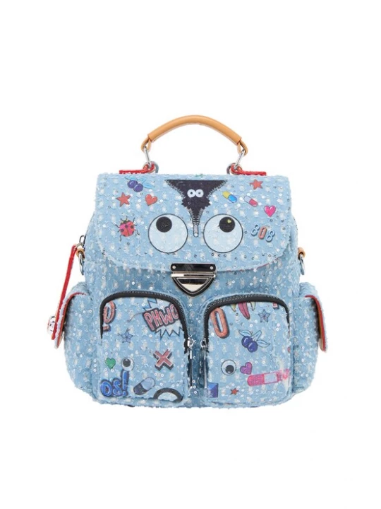 Foto van product MYMO Rugzak 'Pop Eyetheme' blauw / lichtblauw / rood / zwart
