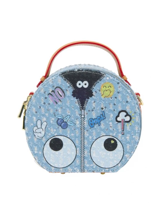 Foto van product MYMO Schoudertas 'Pop Eyetheme' blauw / lichtblauw / donkerblauw / zwart