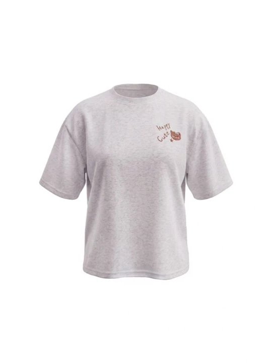 Foto van product MYMO Shirt 'Pop' bruin / lichtgrijs