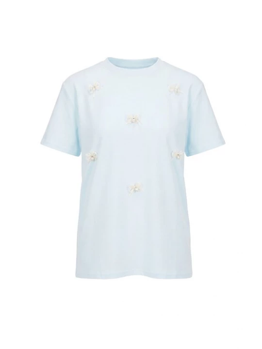 Foto van product MYMO Shirt 'Pop' crème / lichtblauw / parelwit