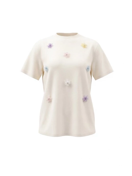 Foto van product MYMO Shirt 'Pop' crème / lichtblauw / sering / rosé