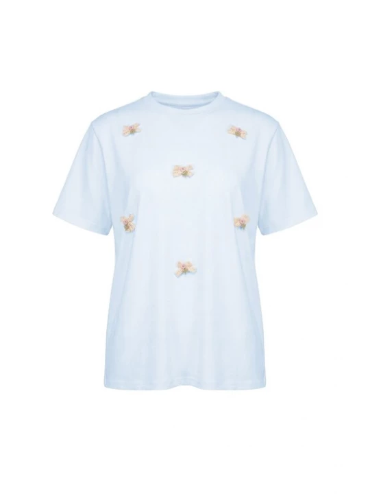 Foto van product MYMO Shirt 'Pop' crème / pastelblauw / lichtgroen / rosé