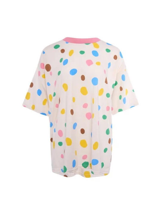 Foto van product MYMO Shirt 'Pop' crème / royal blue / koningsblauw / geel / pink