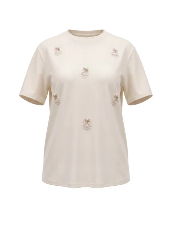 Foto van product MYMO Shirt 'Pop' ecru / kiwi / rosé
