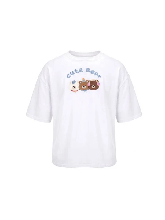 Foto van product MYMO Shirt 'Pop' hemelsblauw / chocoladebruin / brokaat / wit