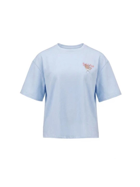 Foto van product MYMO Shirt 'Pop' lichtblauw / brokaat / oudroze / wit