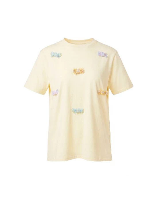 Foto van product MYMO Shirt 'Pop' lichtblauw / geel / lichtgeel / lavendel
