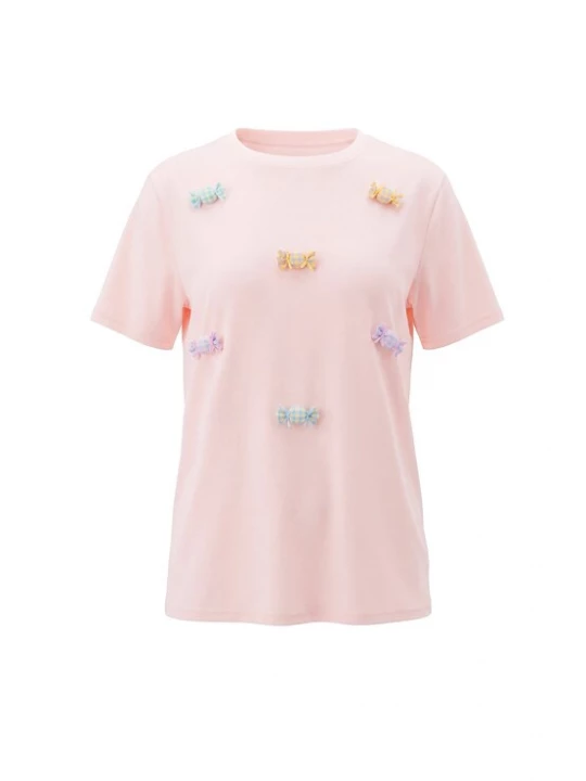Foto van product MYMO Shirt 'Pop' lichtblauw / geel / rosé / wit