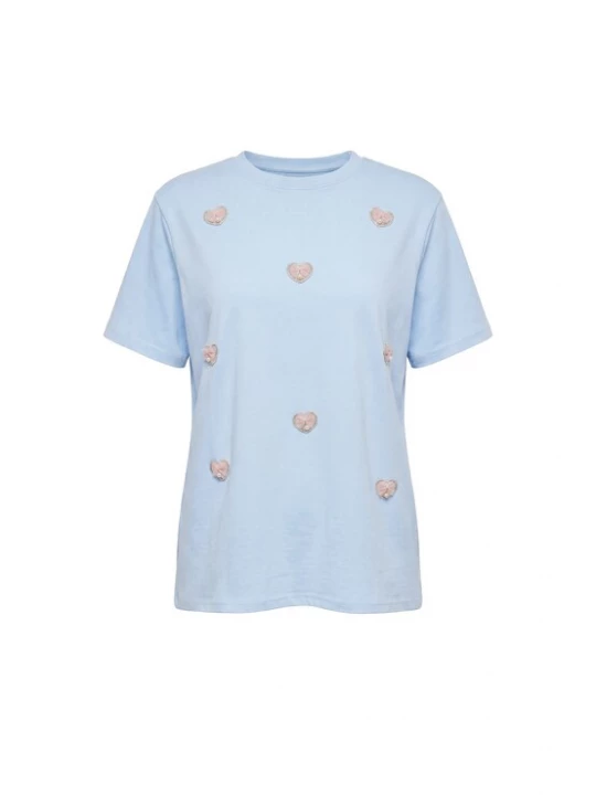 Foto van product MYMO Shirt 'Pop' lichtblauw / goud / rosé