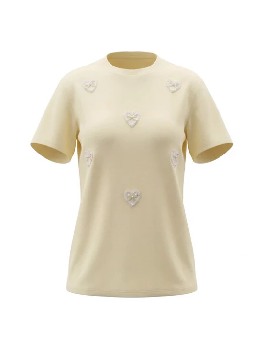 Foto van product MYMO Shirt 'Pop' lichtgeel / parelwit