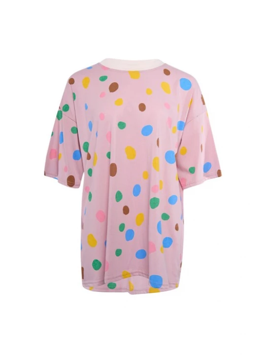 Foto van product MYMO Shirt 'Pop' royal blue / koningsblauw / chocoladebruin / rosé / wolwit