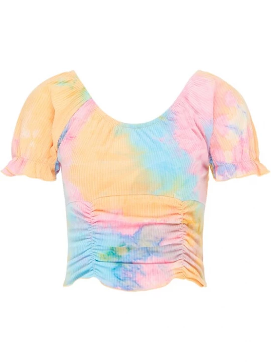 Foto van product MYMO Shirt turquoise / groen / oranje / lichtroze