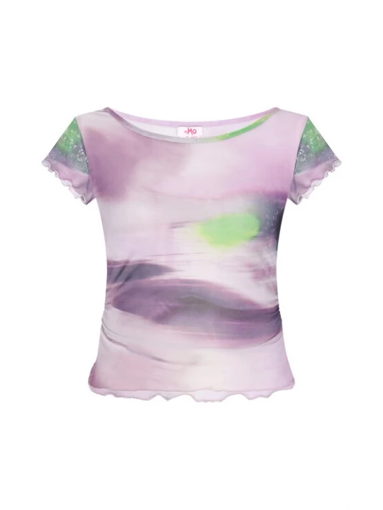 Foto van product MYMO Shirt 'Young Fashion' groen / lila / donkerlila