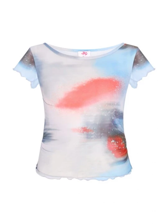 Foto van product MYMO Shirt 'Young Fashion' lichtblauw / rood / zwart / wit