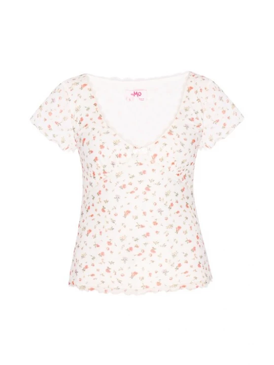 Foto van product MYMO Shirt 'Young Fashion' olijfgroen / donkeroranje / wit