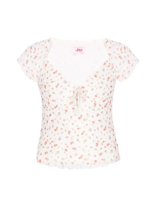 Foto van product MYMO Shirt 'Young Fashion' olijfgroen / rosa / lichtrood / offwhite